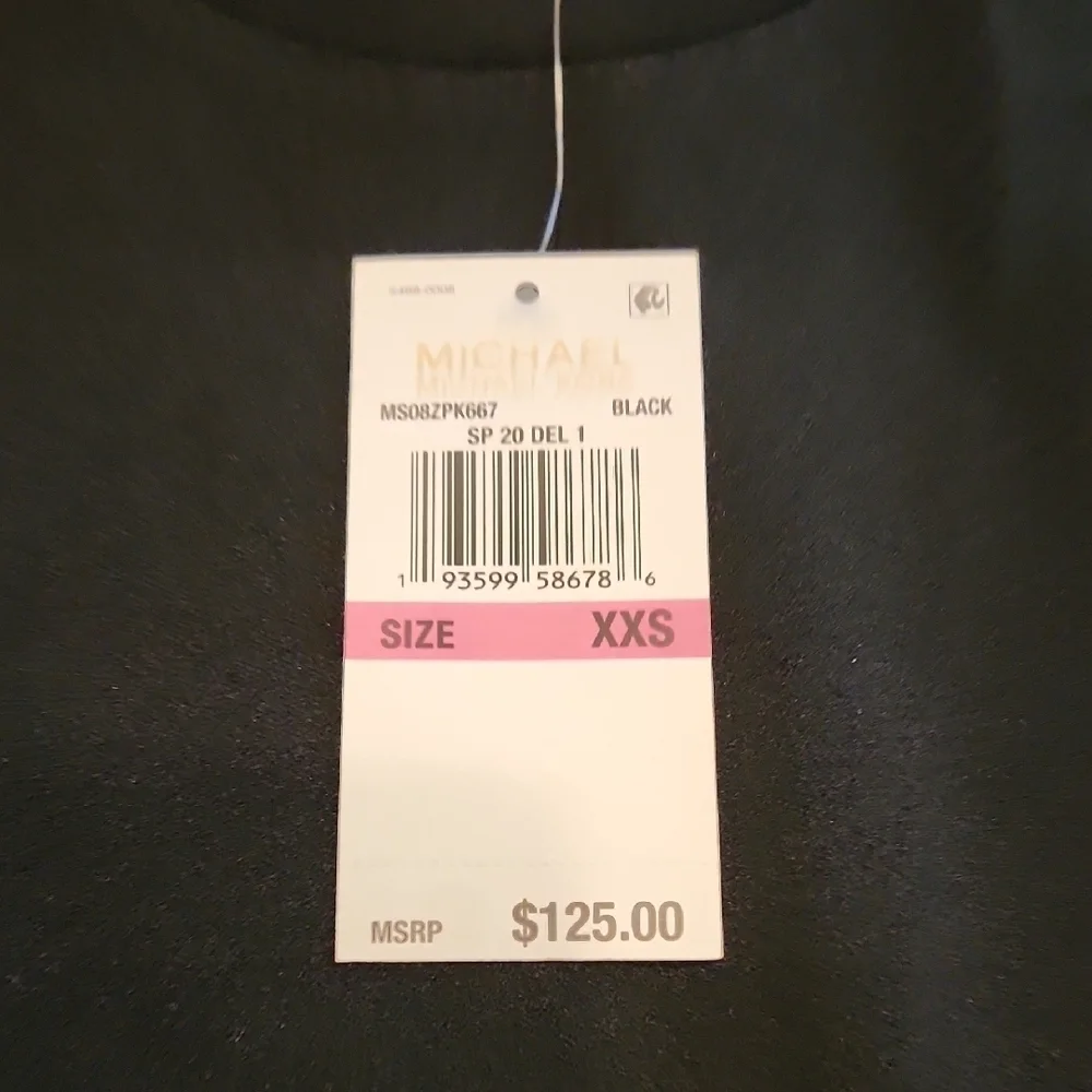 Michael Kors Black Tie-Waist Mini Dress